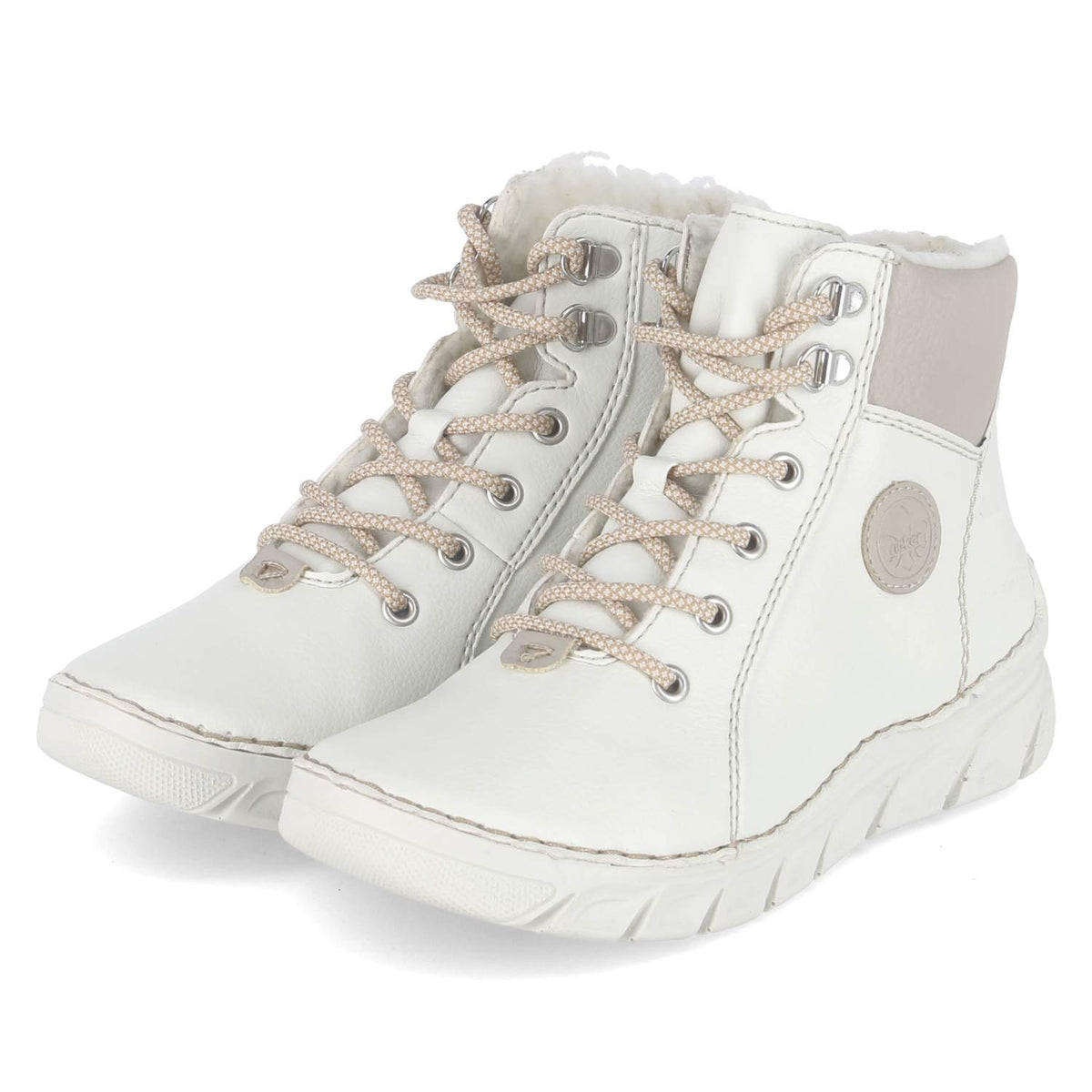 Schnürstiefeletten Weiß