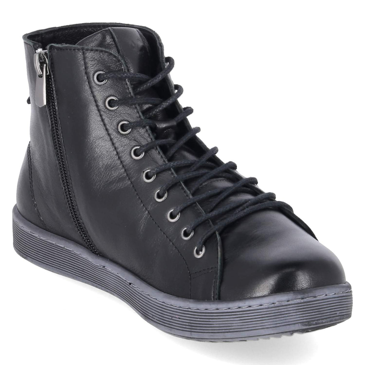 Schnüstiefeletten Schwarz