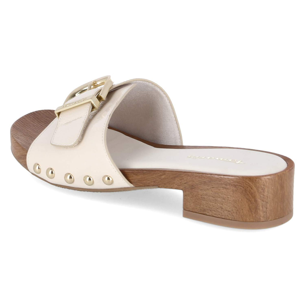 Open Toe Clogs Beige