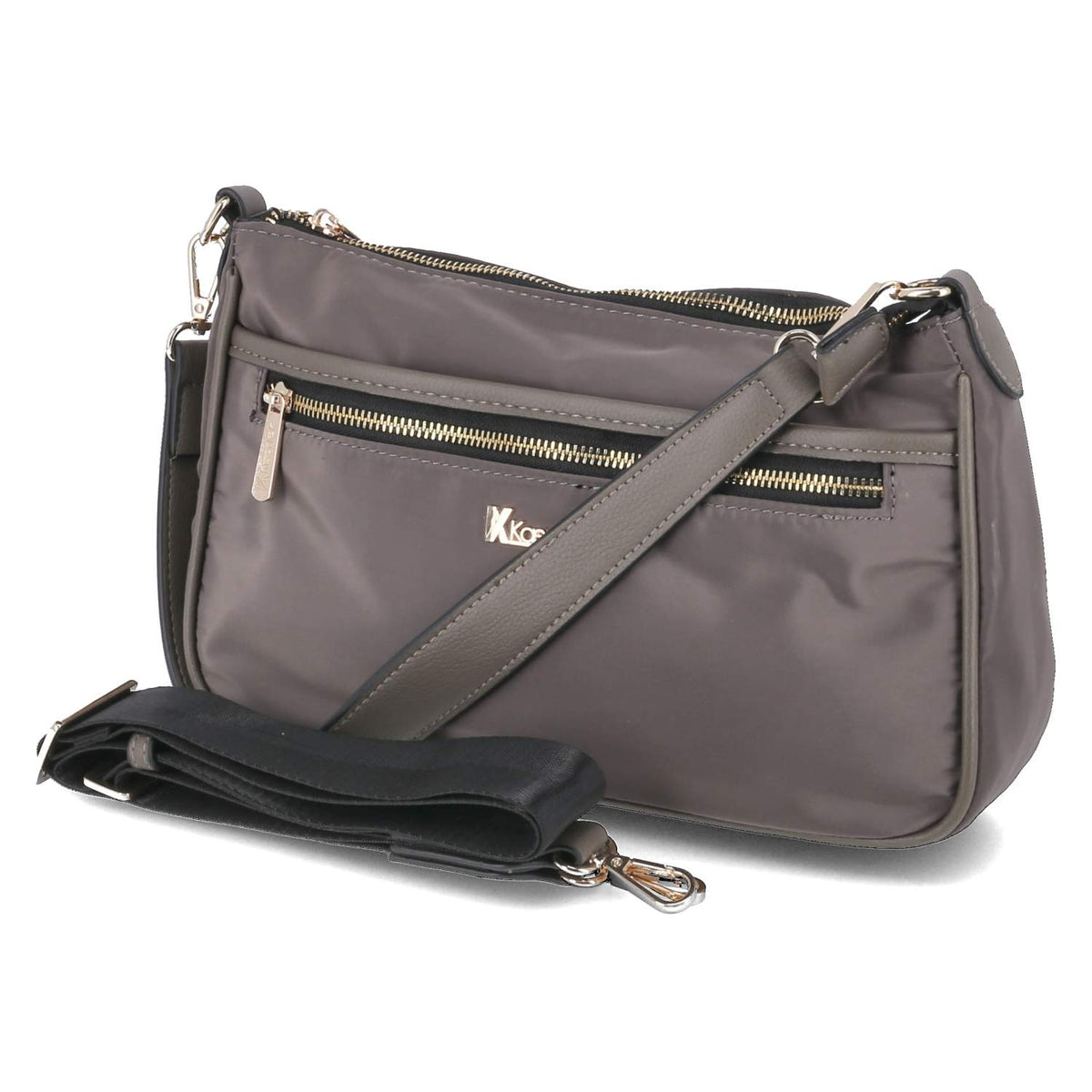 Schultertasche Taupe