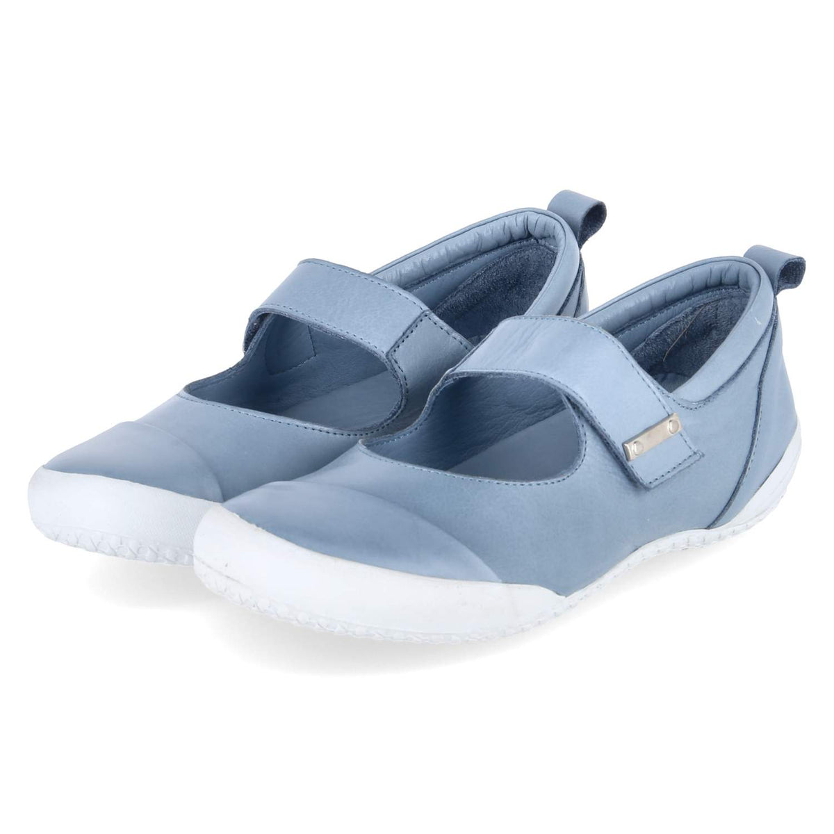 Spangenballerinas Blau