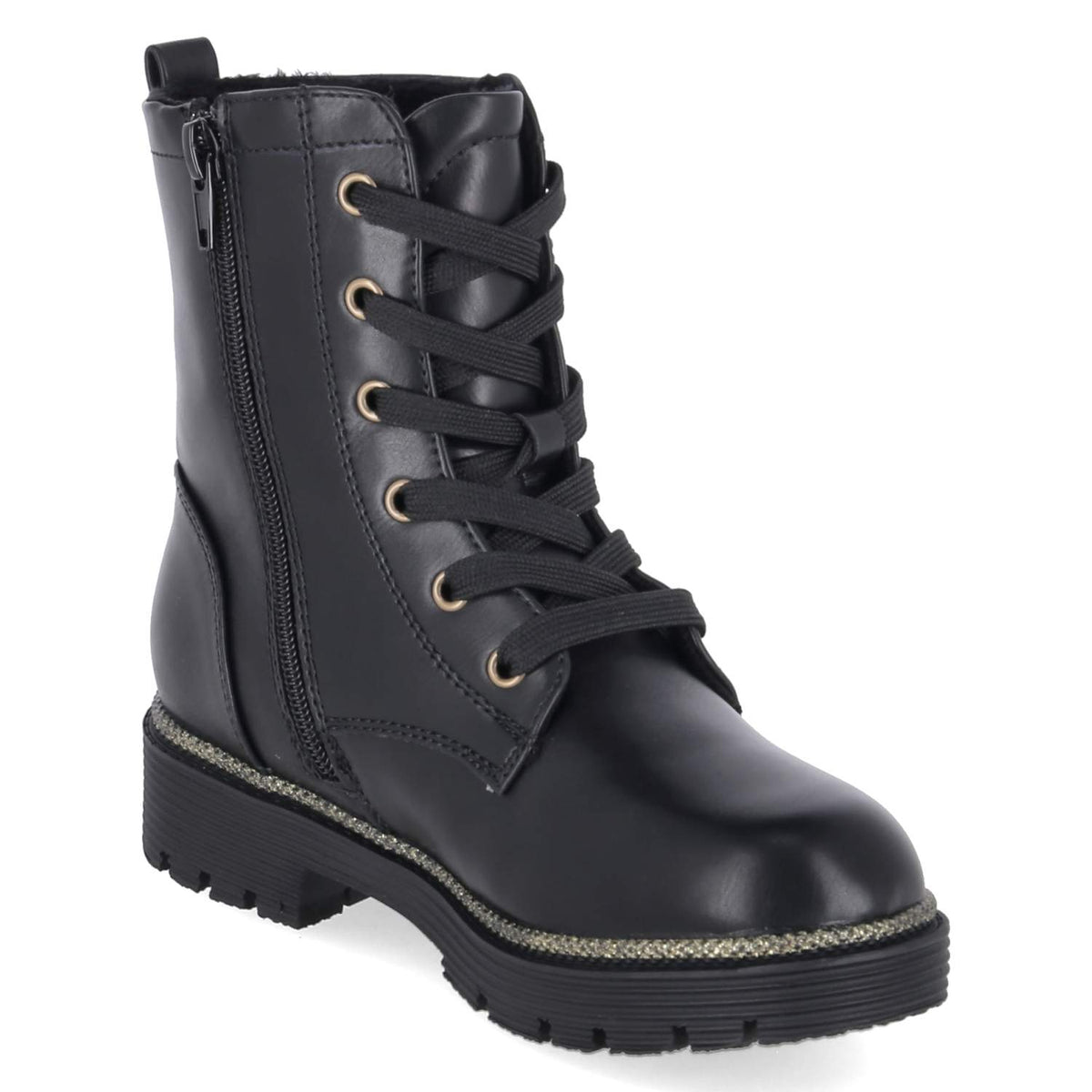 Schnürboots Schwarz