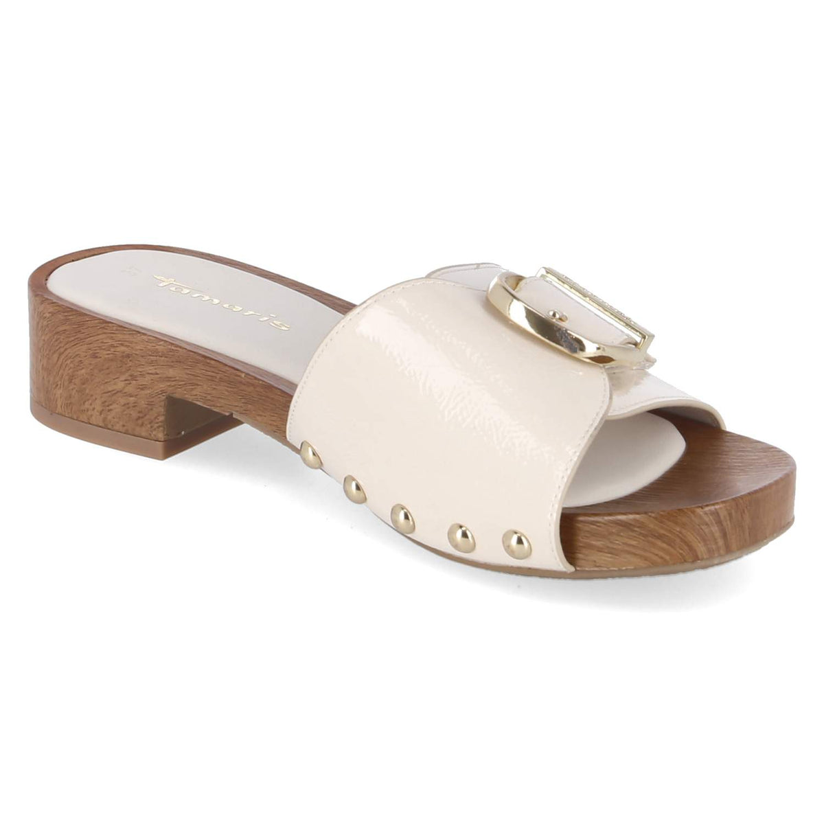 Open Toe Clogs Beige