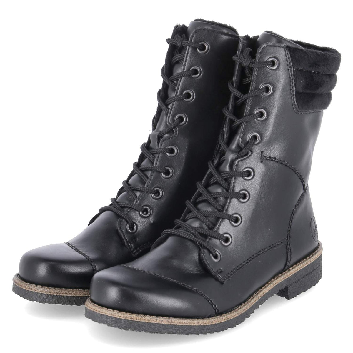 Schnürstiefeletten Schwarz