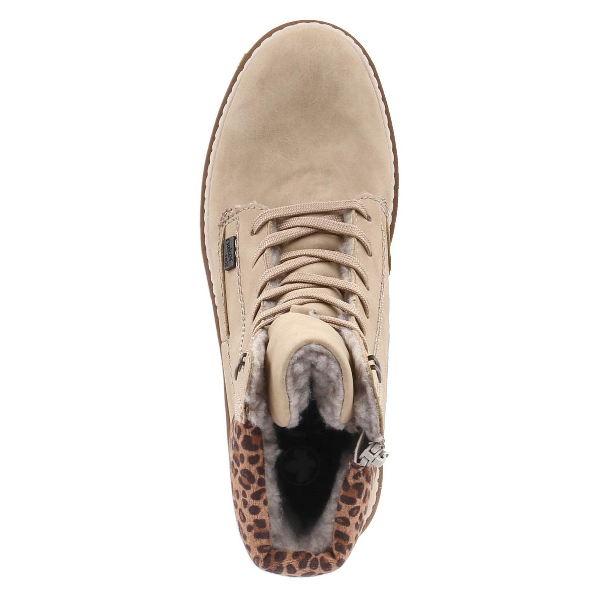 Schnürstiefeletten Beige