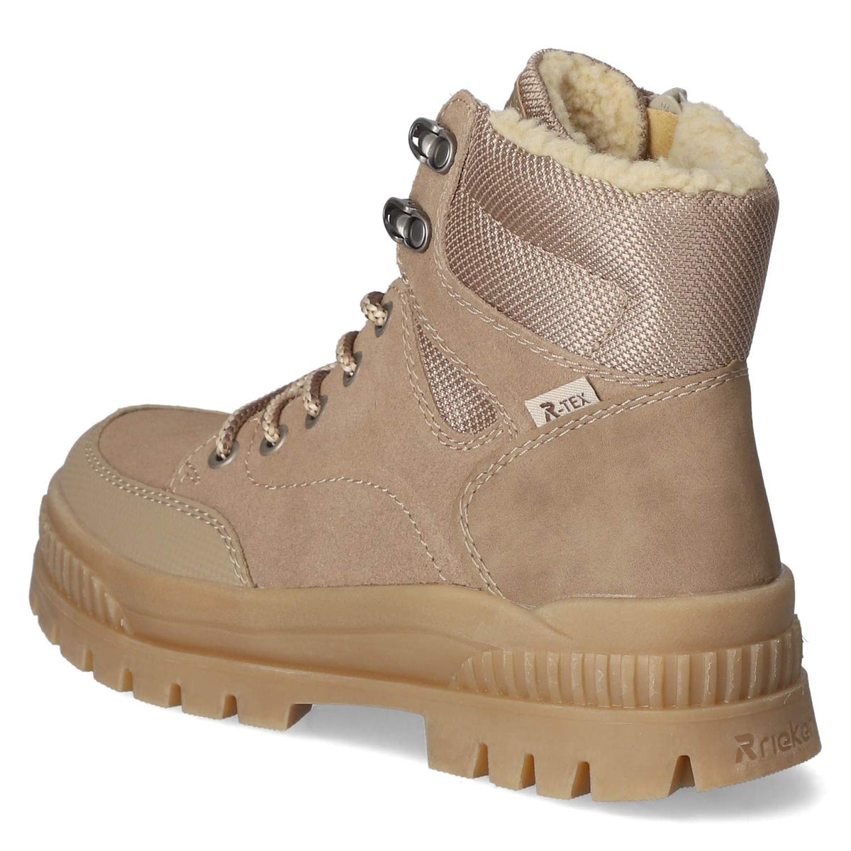 Schnürstiefeletten Beige