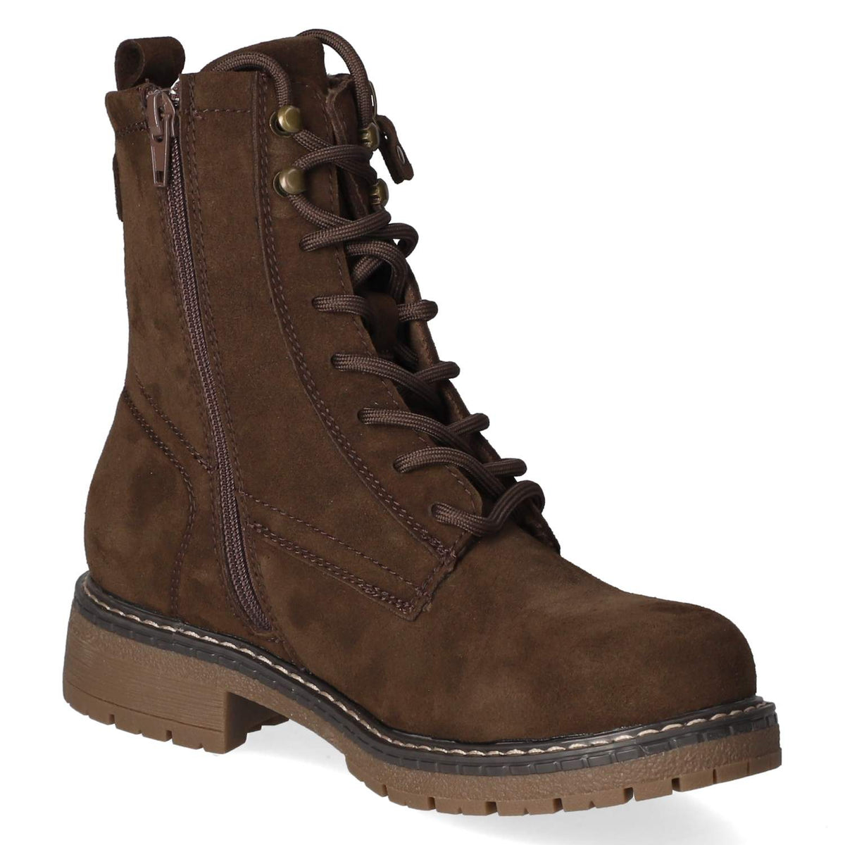 Schnürstiefeletten Braun