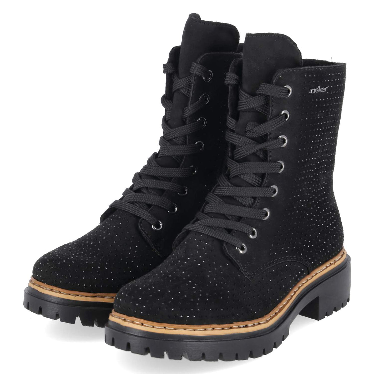 Schnürboots Schwarz