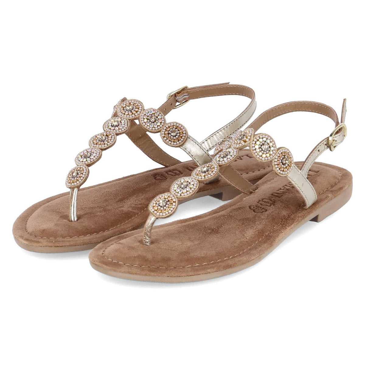 Zehentrenner-Sandalen Gold