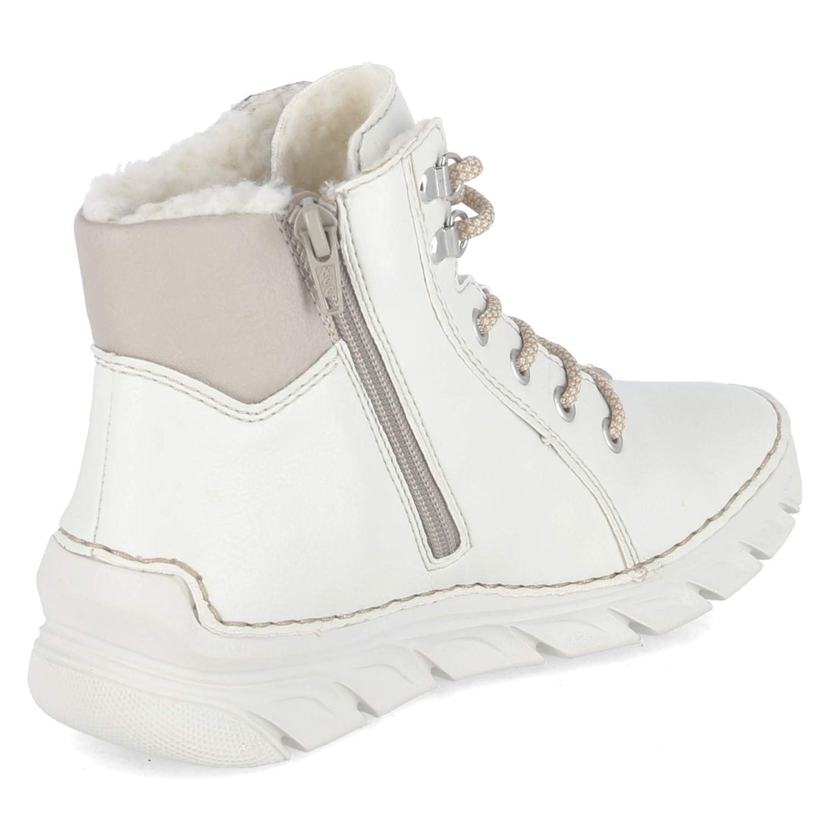 Schnürstiefeletten Weiß