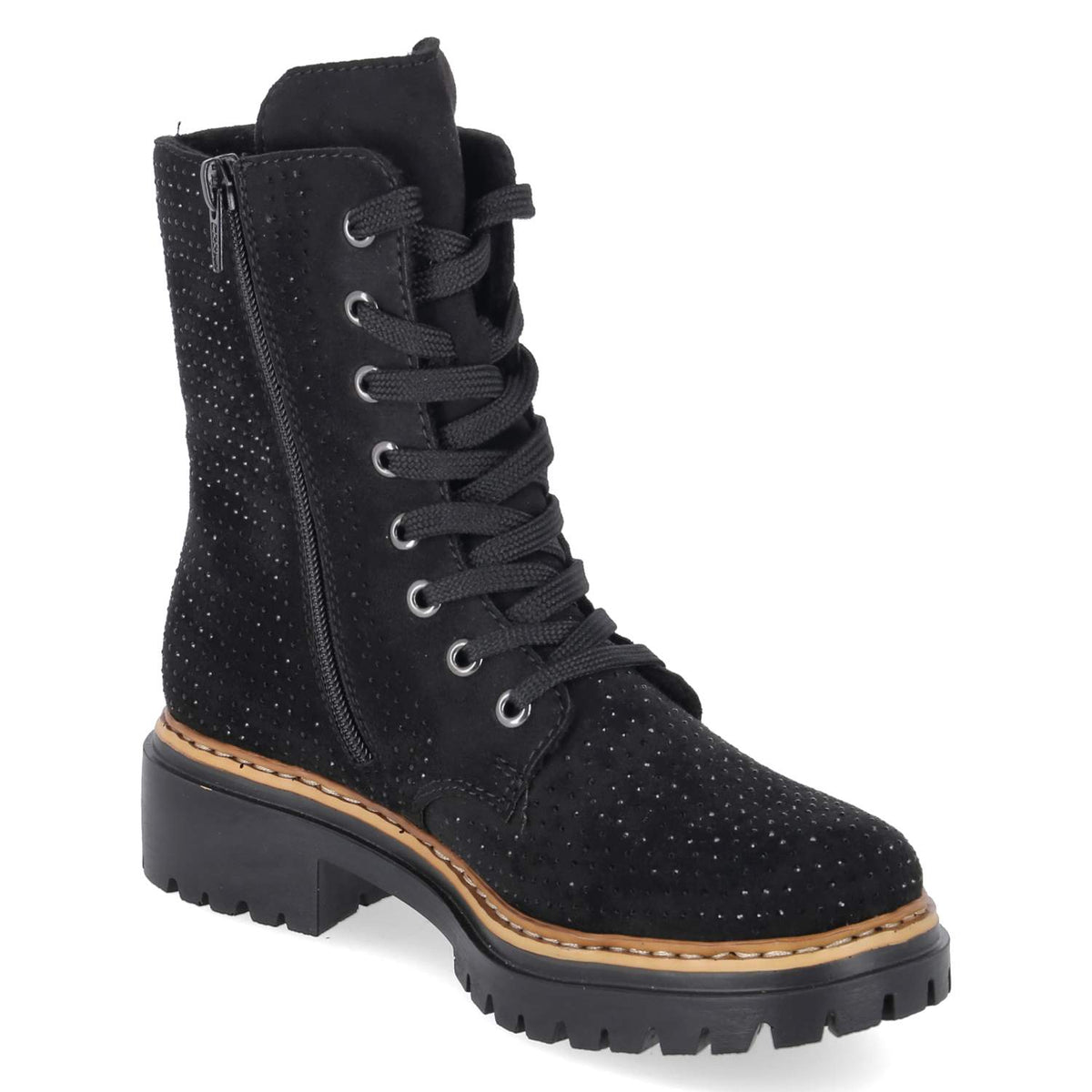 Schnürboots Schwarz