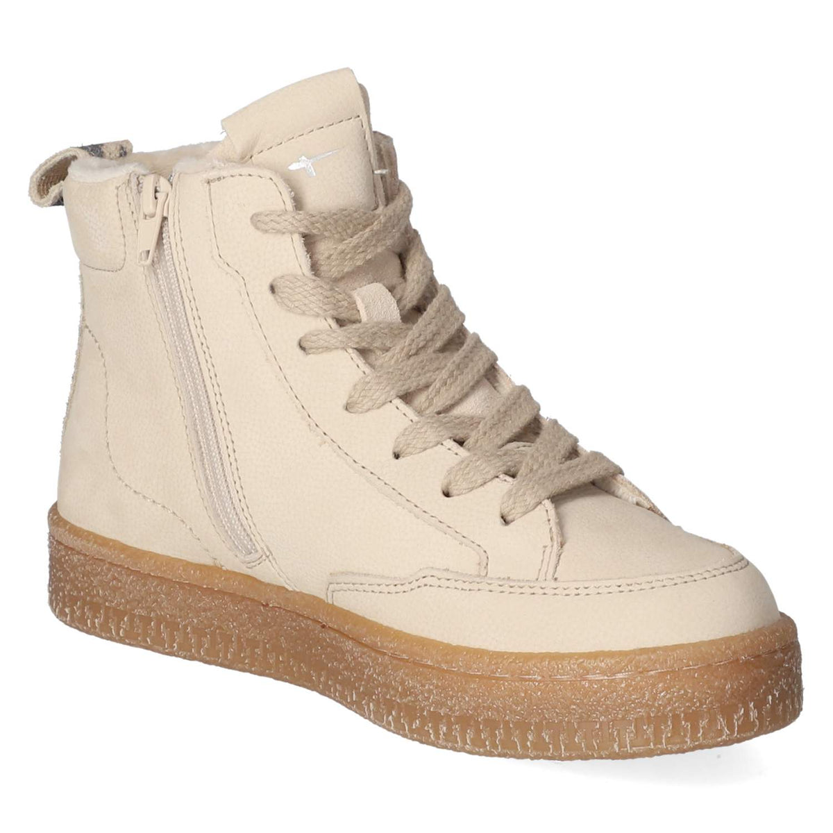 Schnürstiefeletten Beige