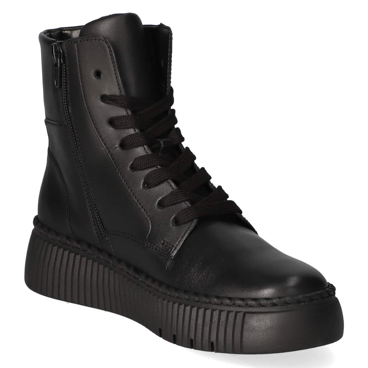 Schnürstiefeletten Schwarz