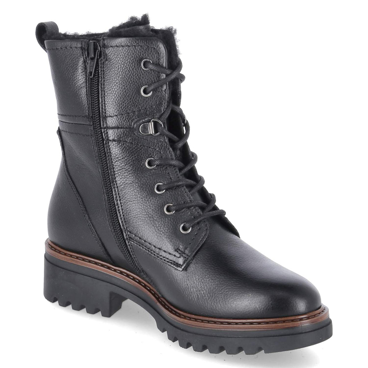 Winterschnürstiefeletten Schwarz