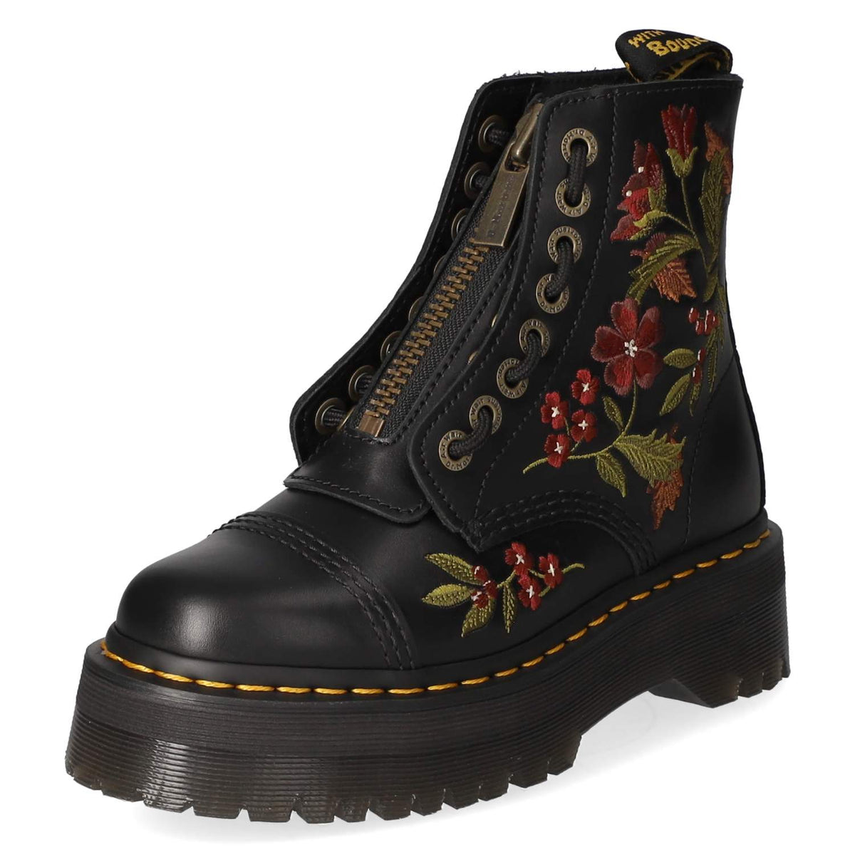 Schnürboots SINCL.FLORAL Schwarz