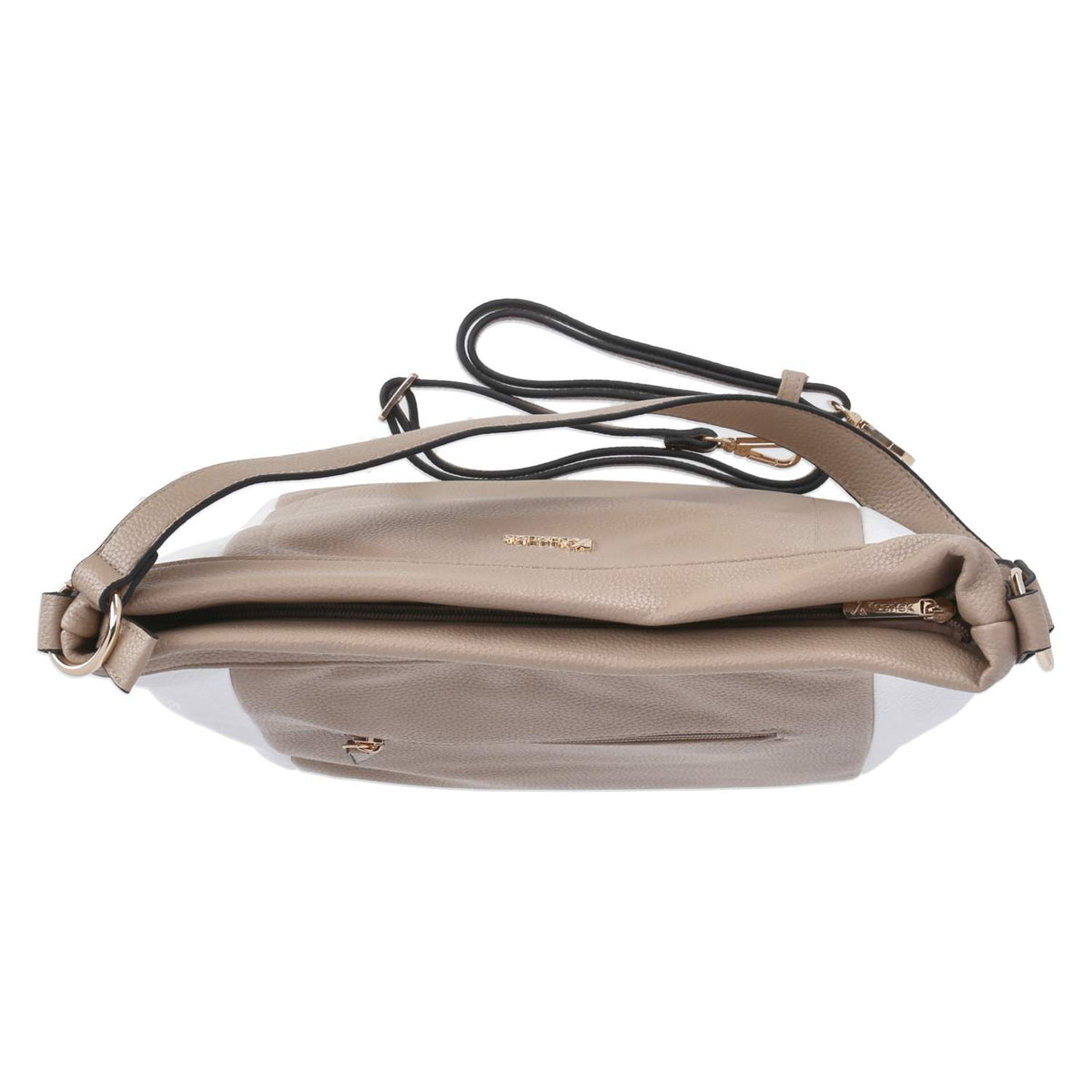 Schultertasche Beige