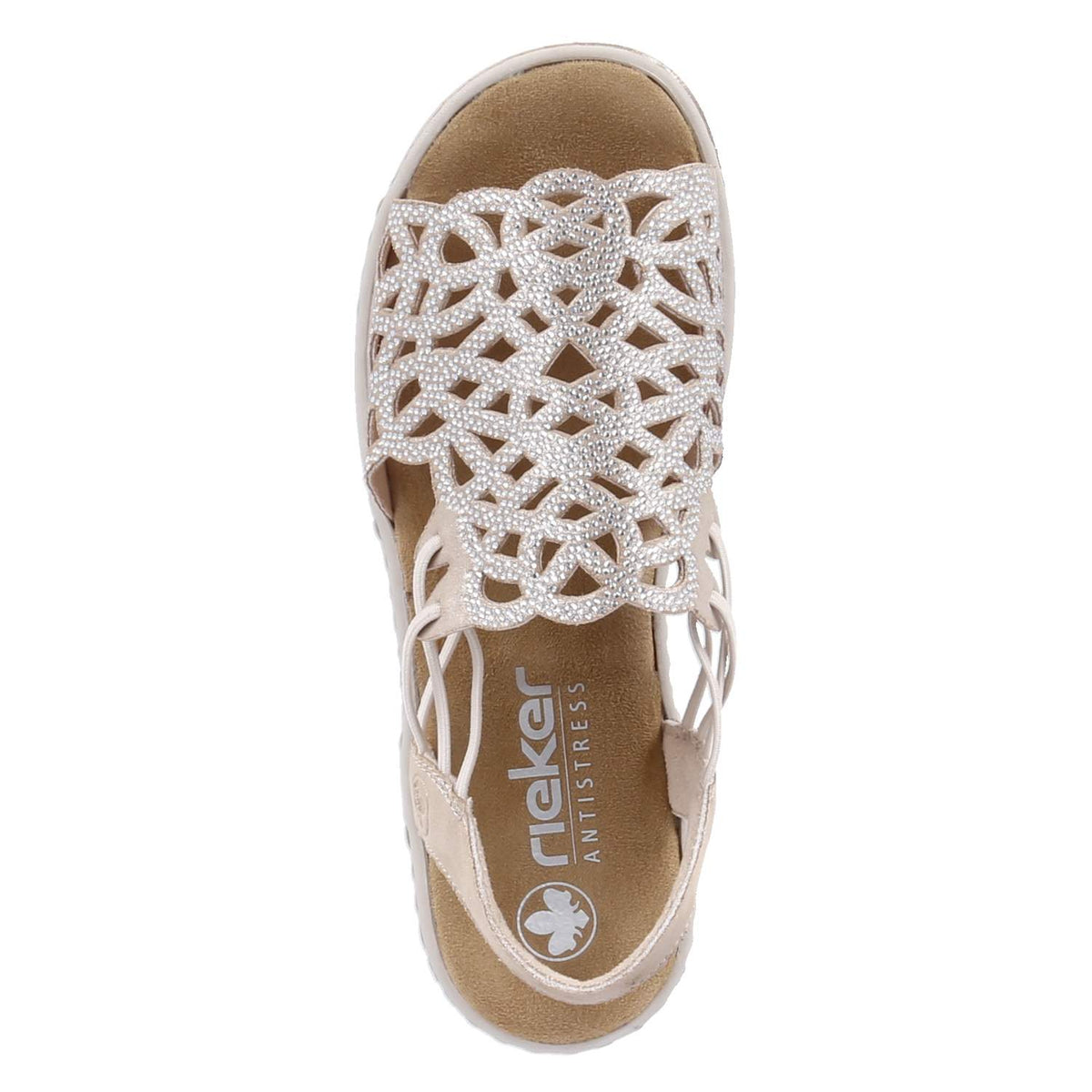 Plateau-Sandalen Beige