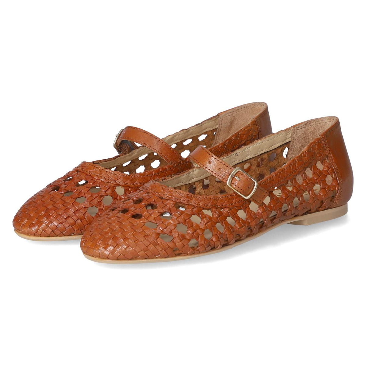 Spangenballerinas Braun