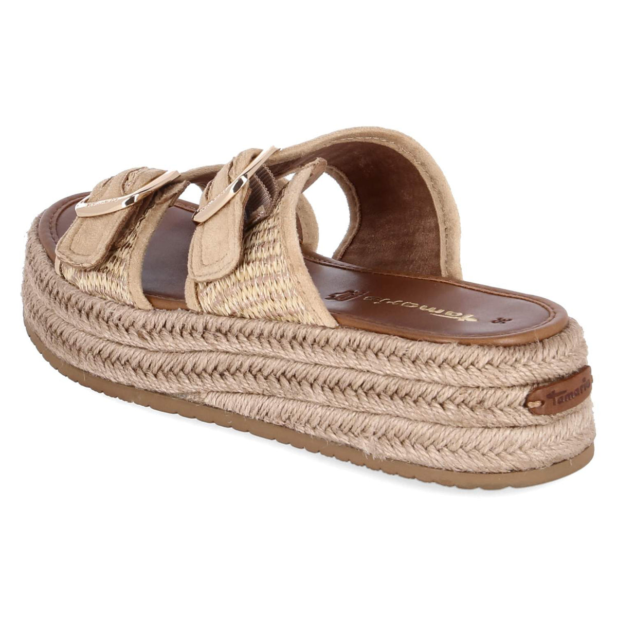 Espadrille-Pantoletten Beige