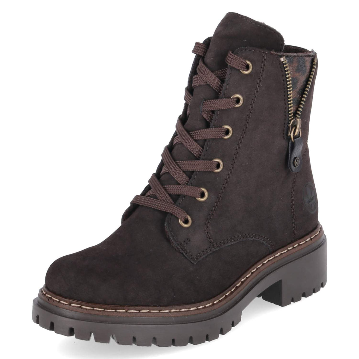 Schnürstiefeletten Braun