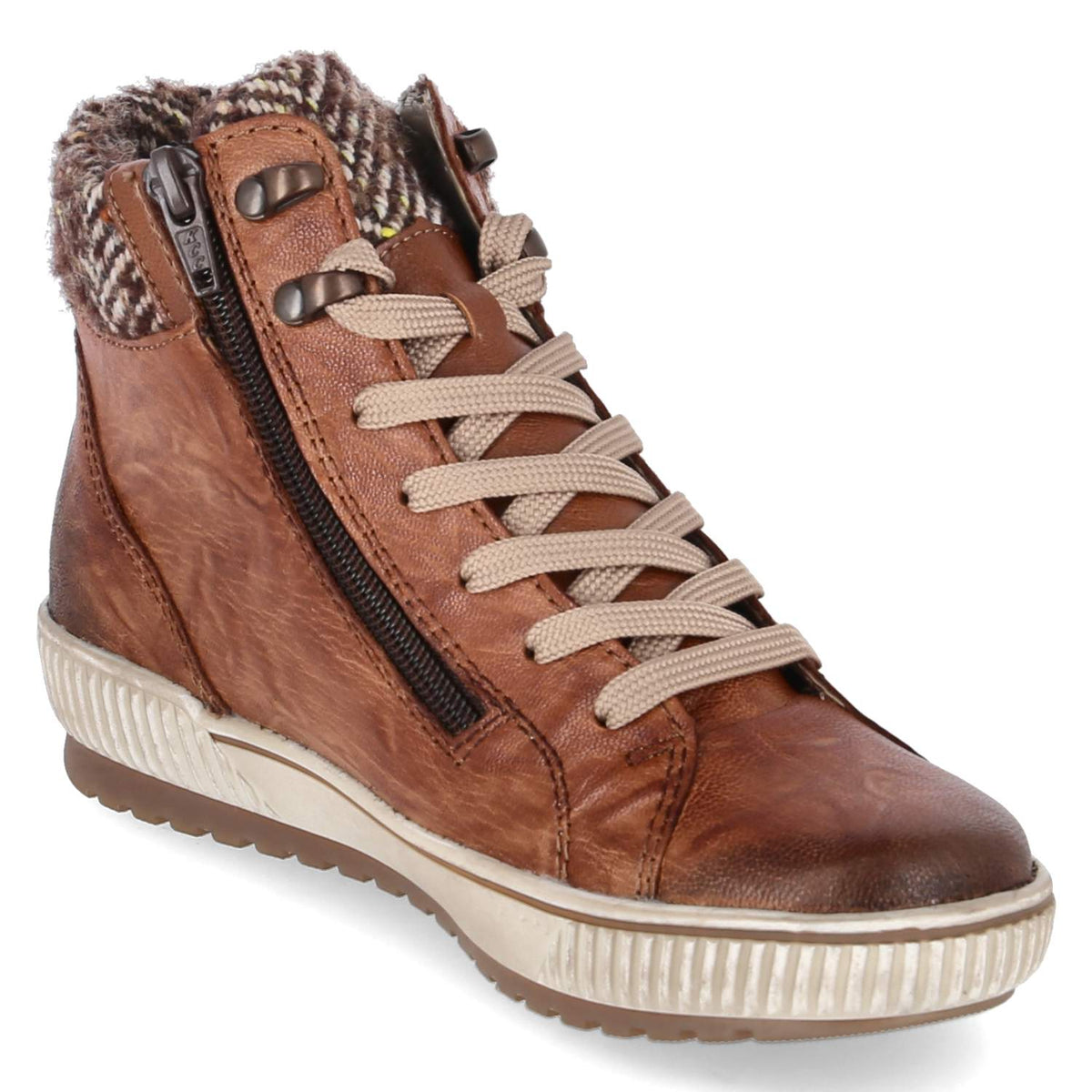 Schnürstiefeletten Braun