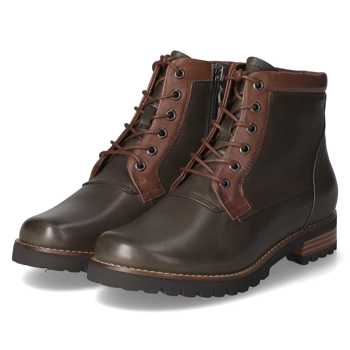 Schnürstiefeletten Grün