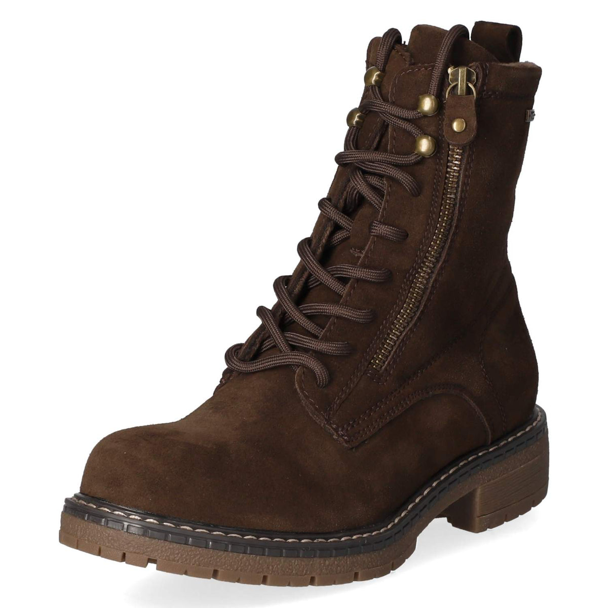 Schnürstiefeletten Braun