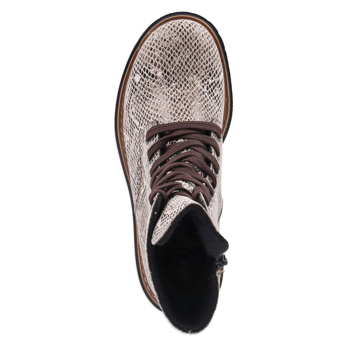 Schnürstiefel Beige