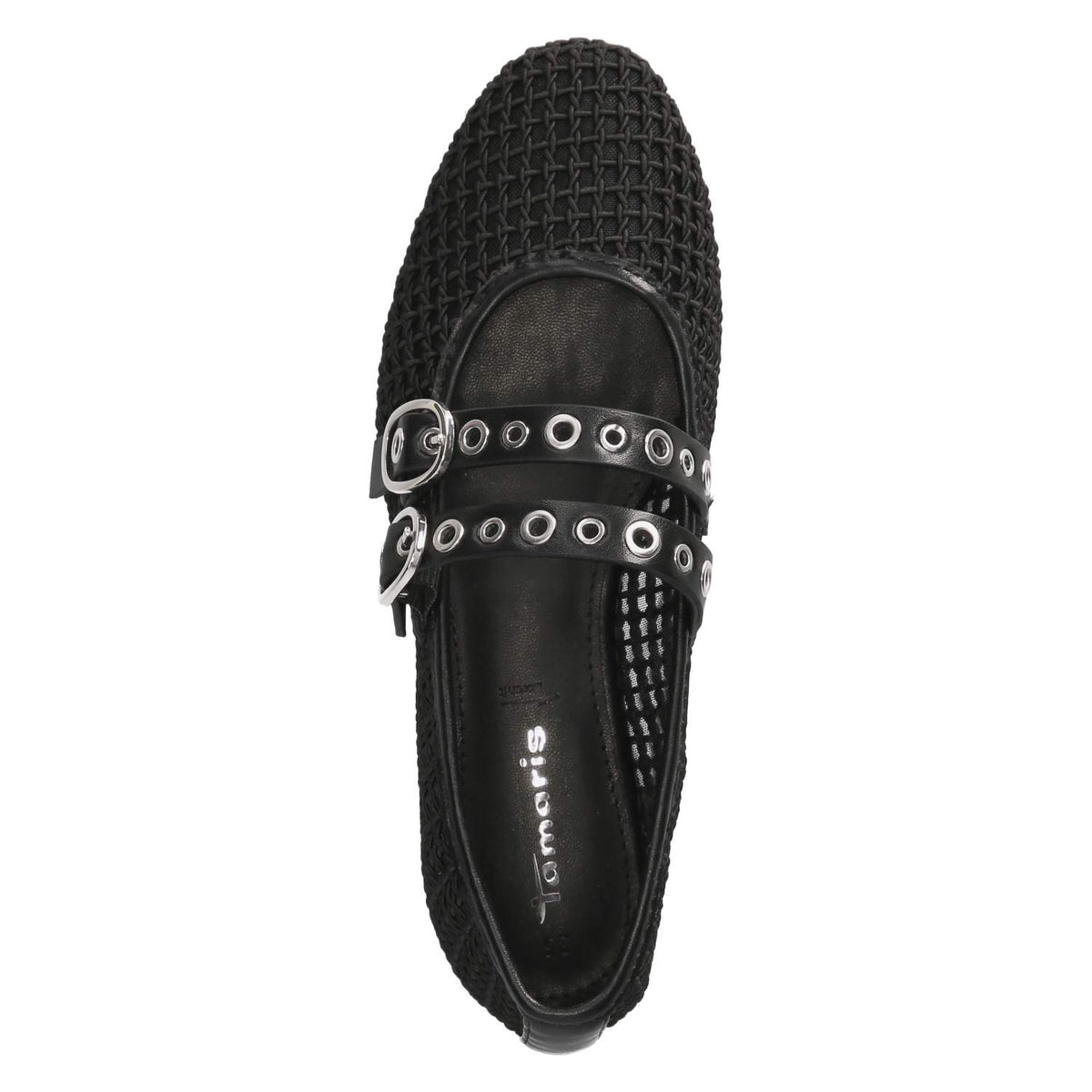 Spangenballerinas Schwarz