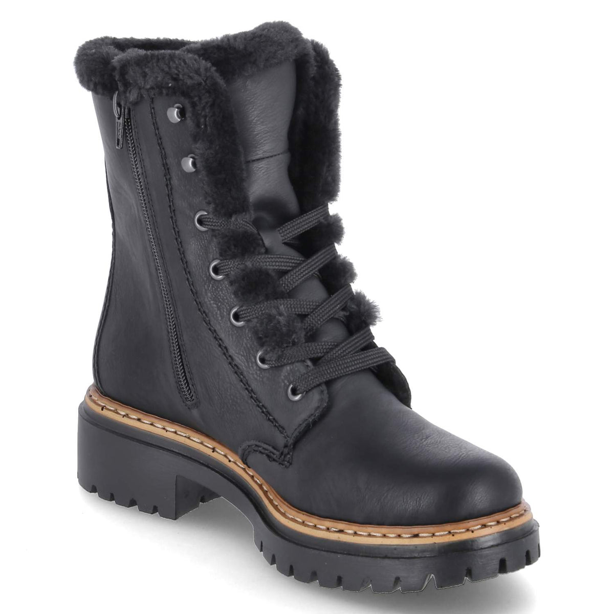 Schnürstiefeletten Schwarz