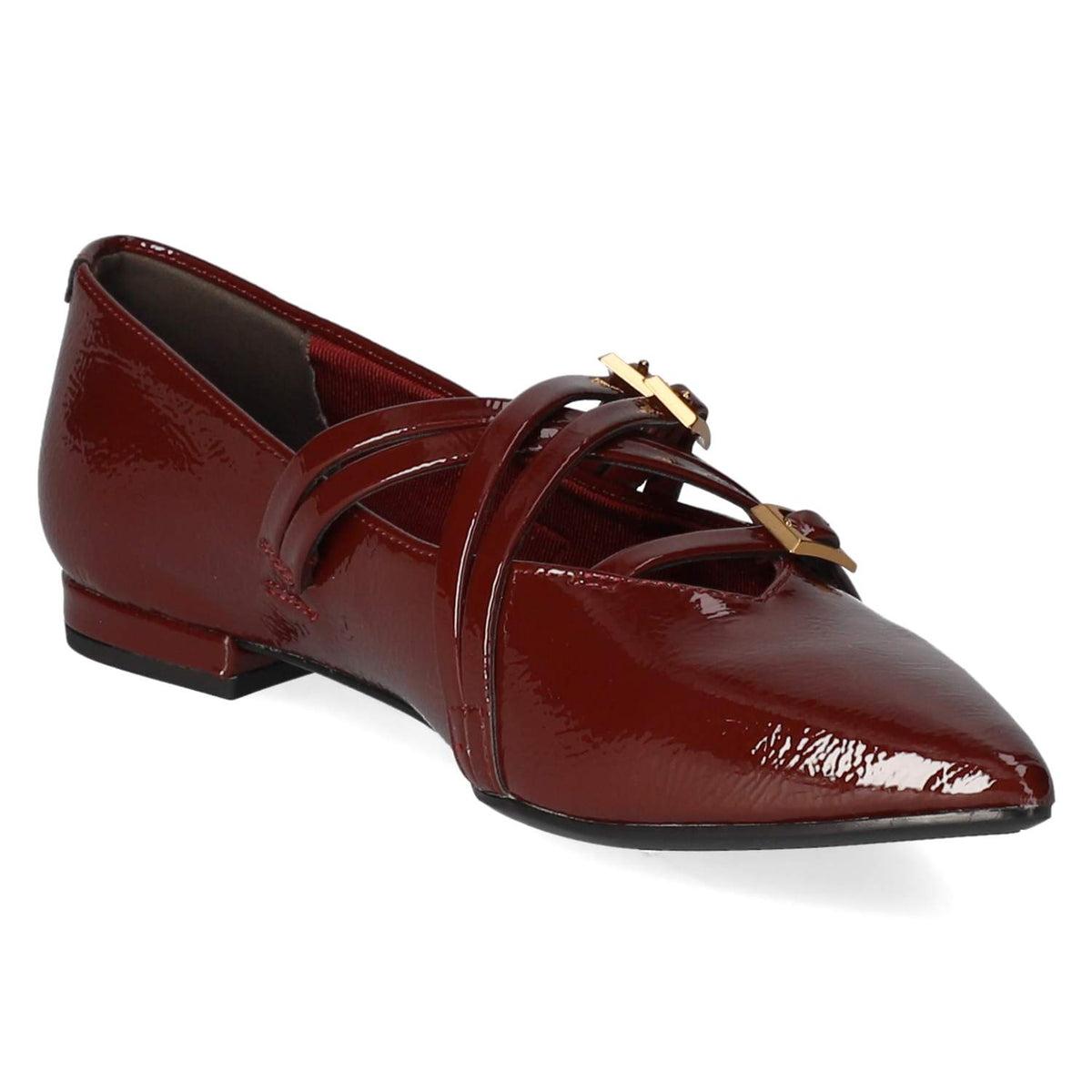 Spangenballerinas Rot