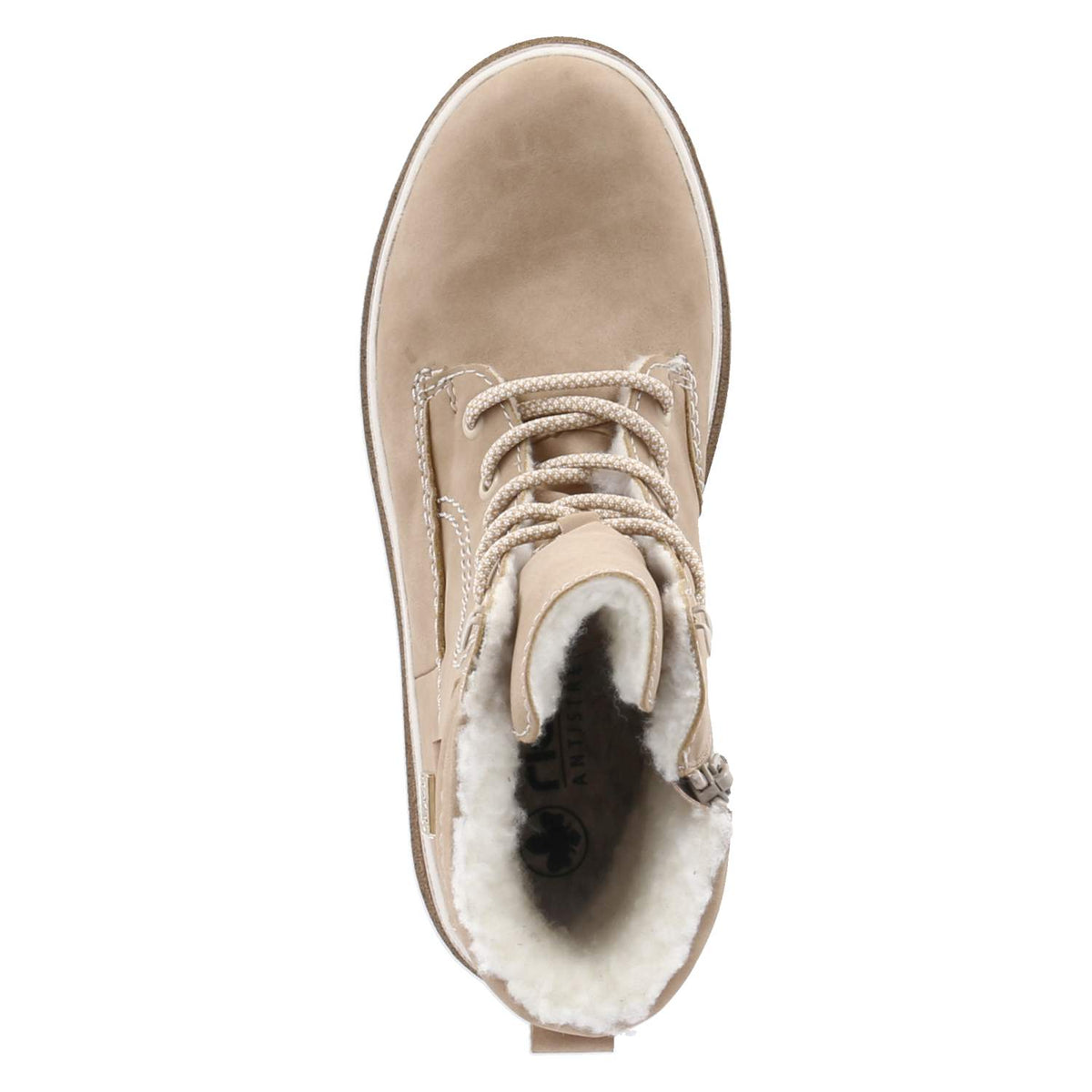 Schnürtsiefeletten Beige