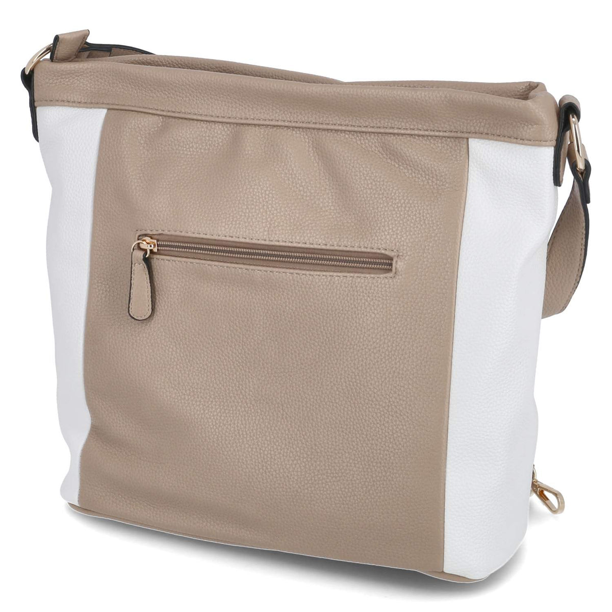 Schultertasche Beige