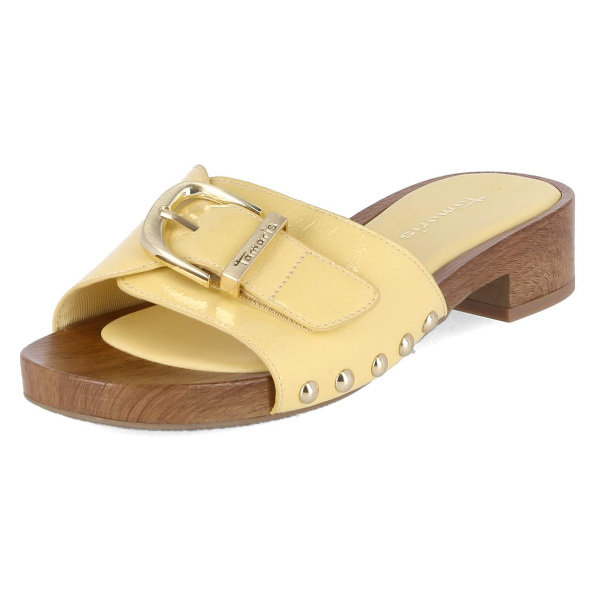 Open Toe Clogs Gelb