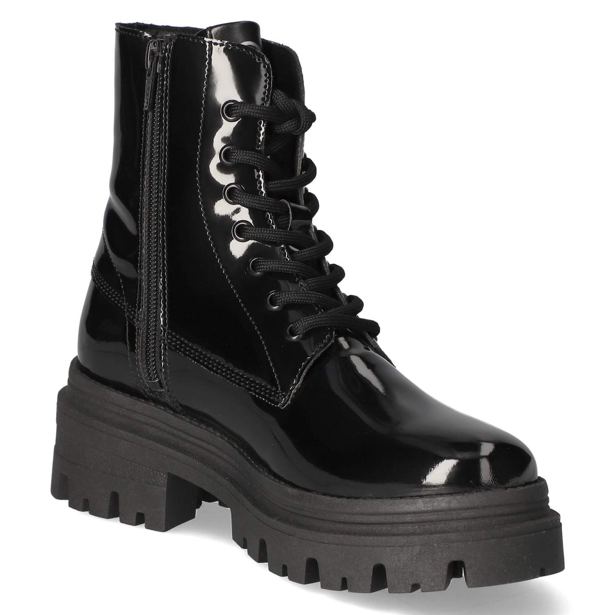 Schnürstiefeletten Schwarz