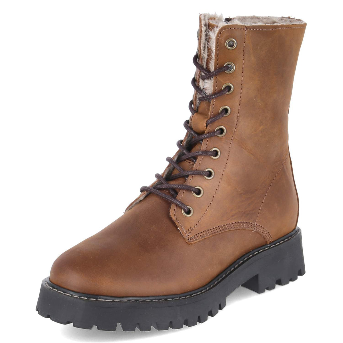 Schnürstiefel Braun