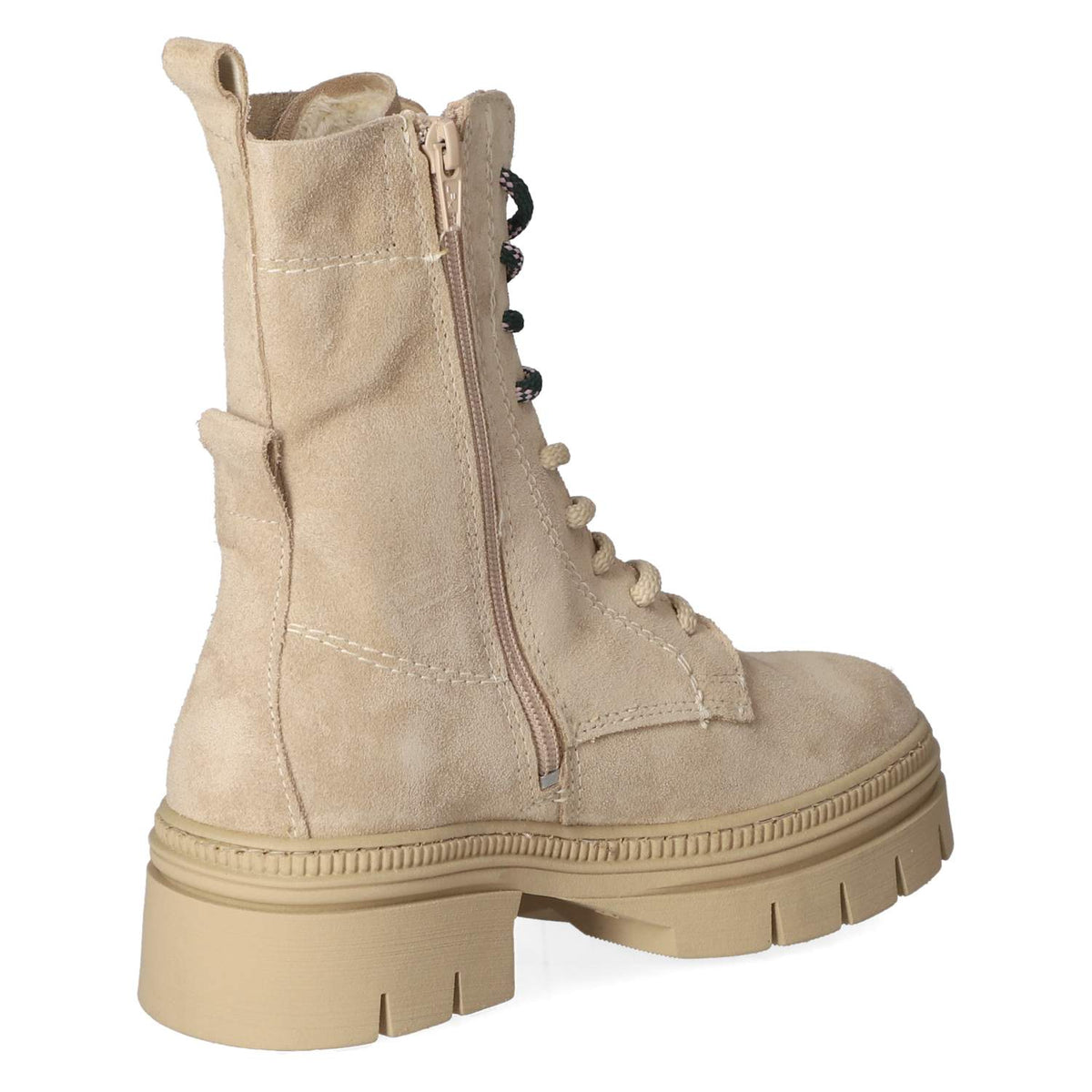 Schnürstiefeletten Beige