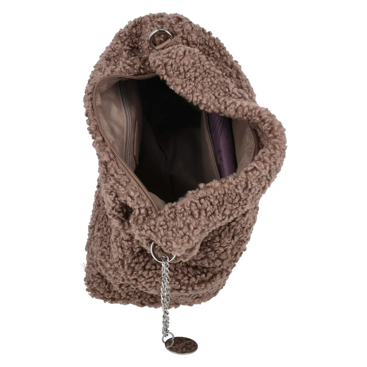 Schultertasche Taupe