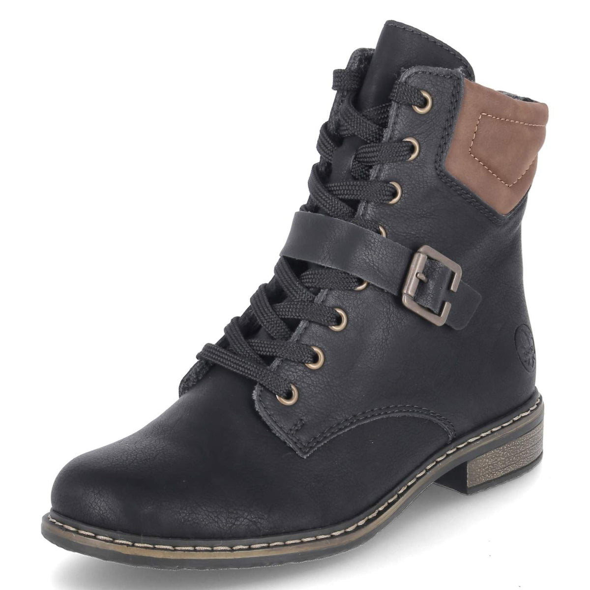 Schnürstiefeletten Schwarz