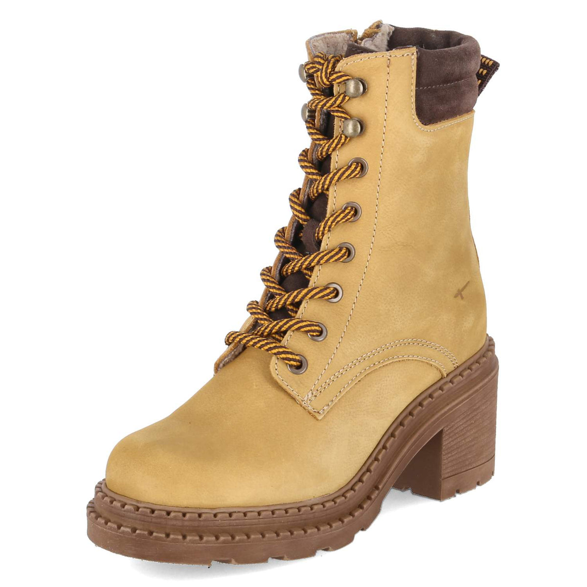 Schnürstiefeletten Gelb