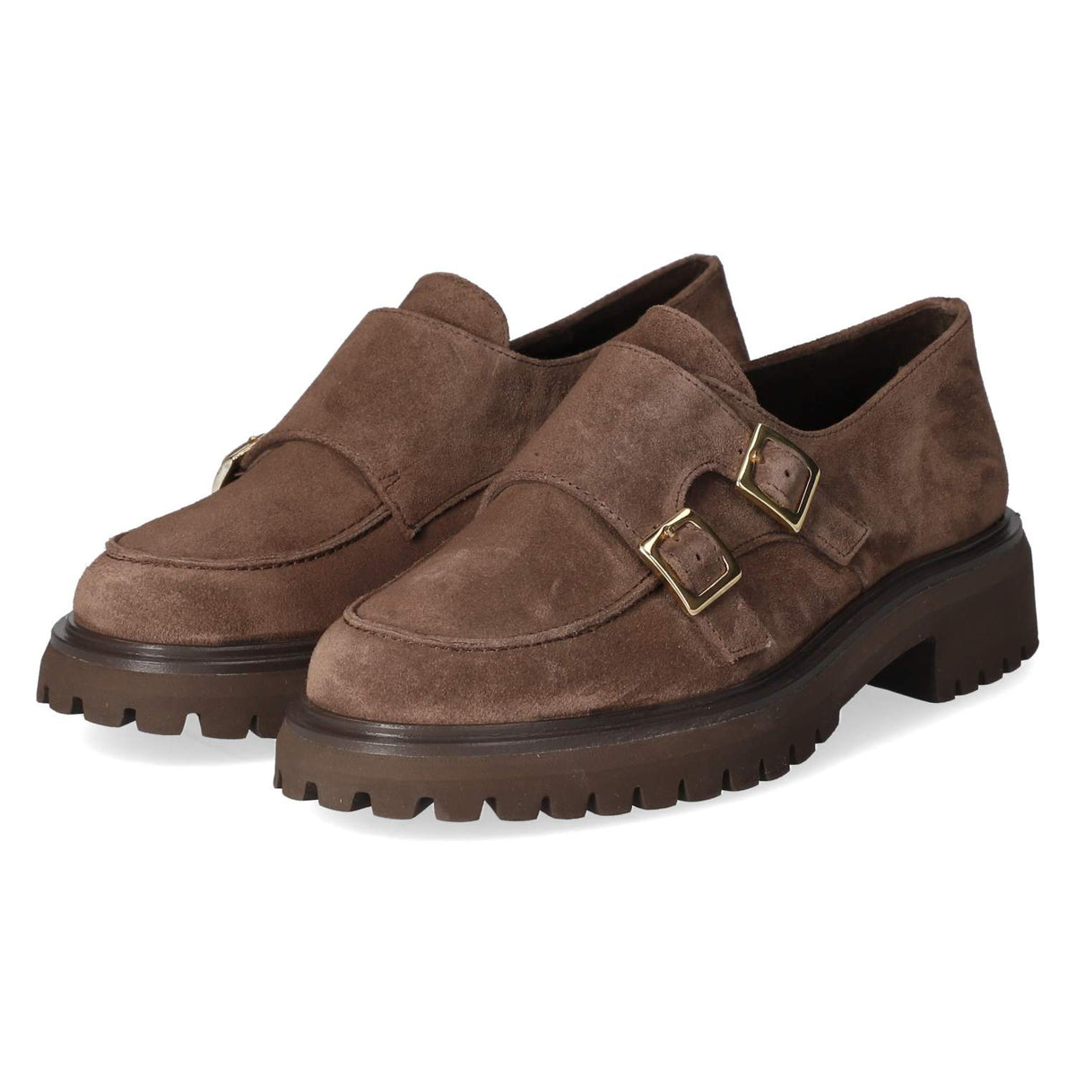 Schnallenschuhe Braun
