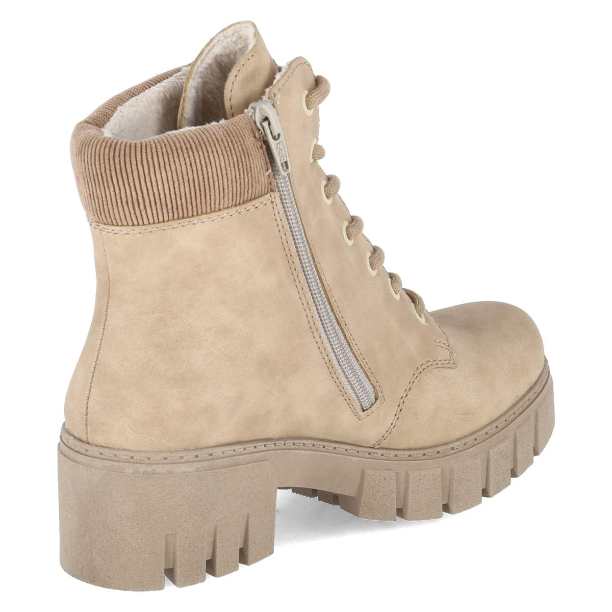 Schnürstiefeletten Beige