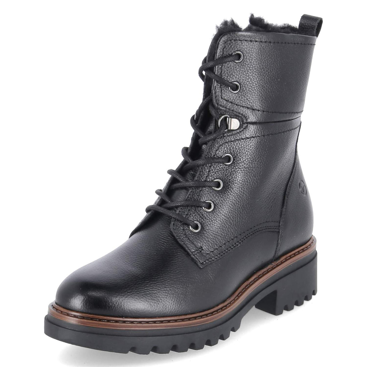 Winterschnürstiefeletten Schwarz