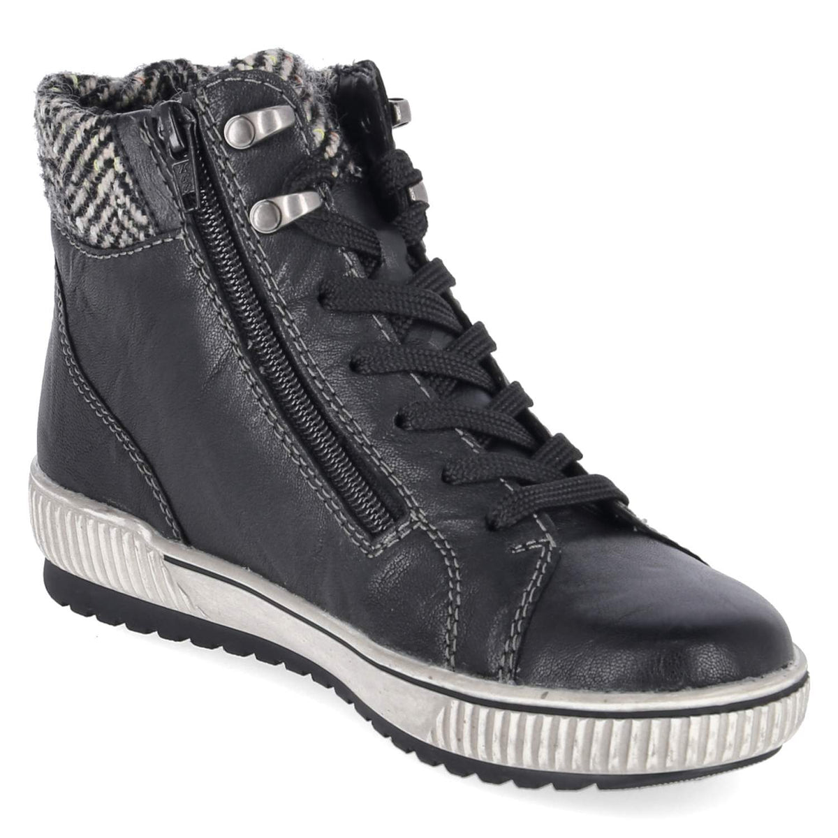 Schnürstiefeletten Schwarz