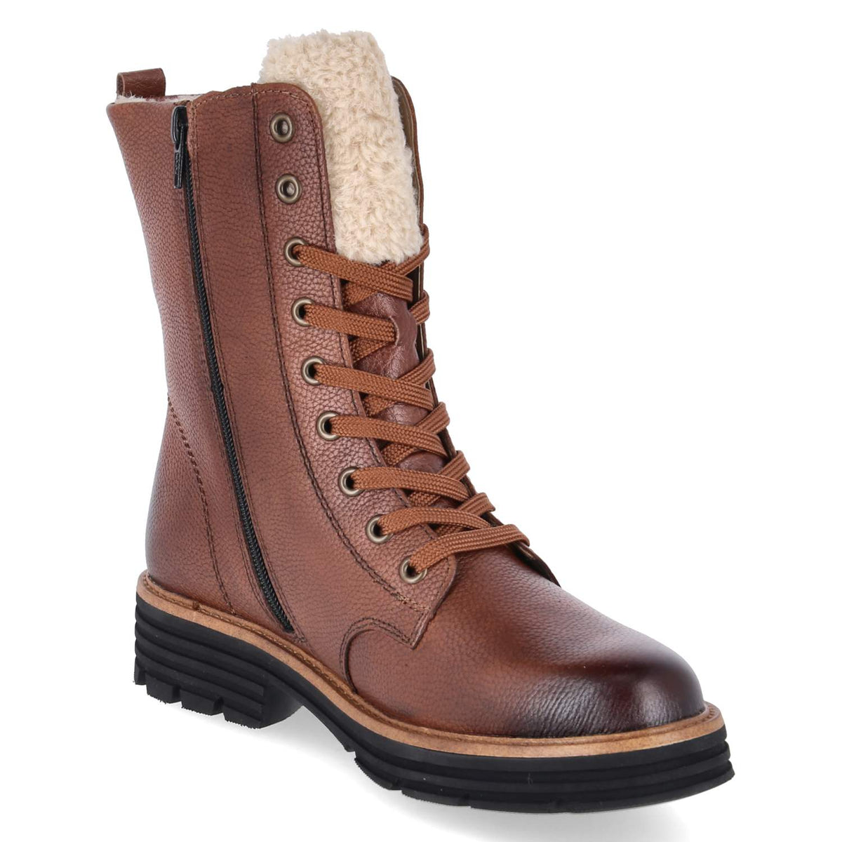 Schnürstiefeletten Braun