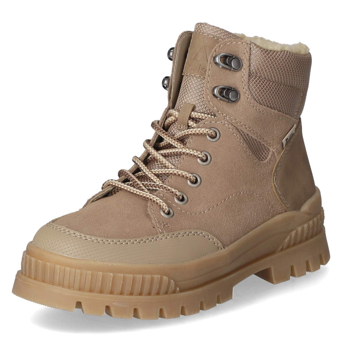 Schnürstiefeletten Beige