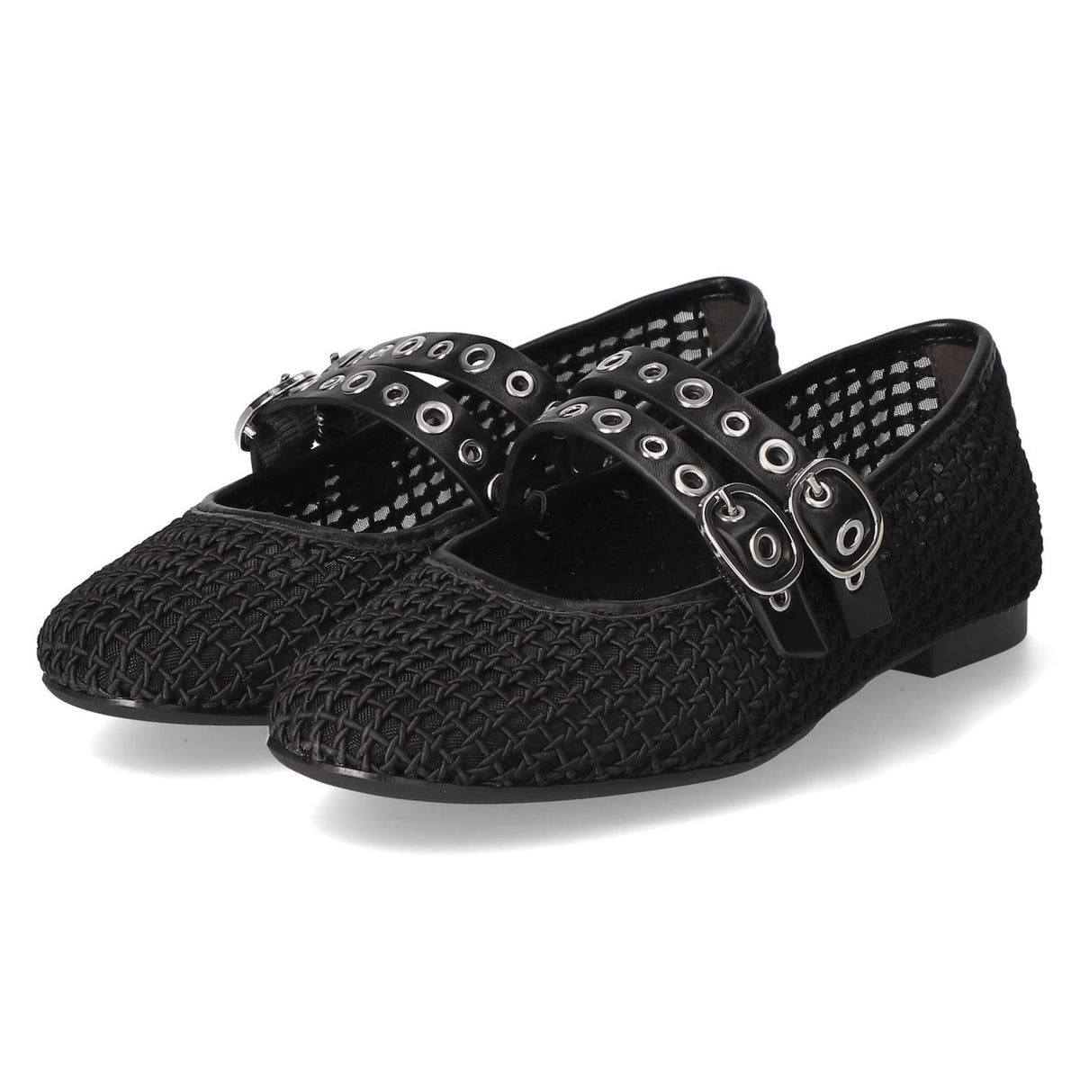 Spangenballerinas Schwarz