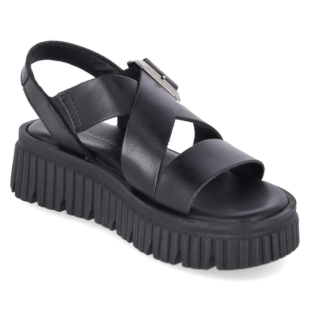 Plateau-Sandalen Schwarz