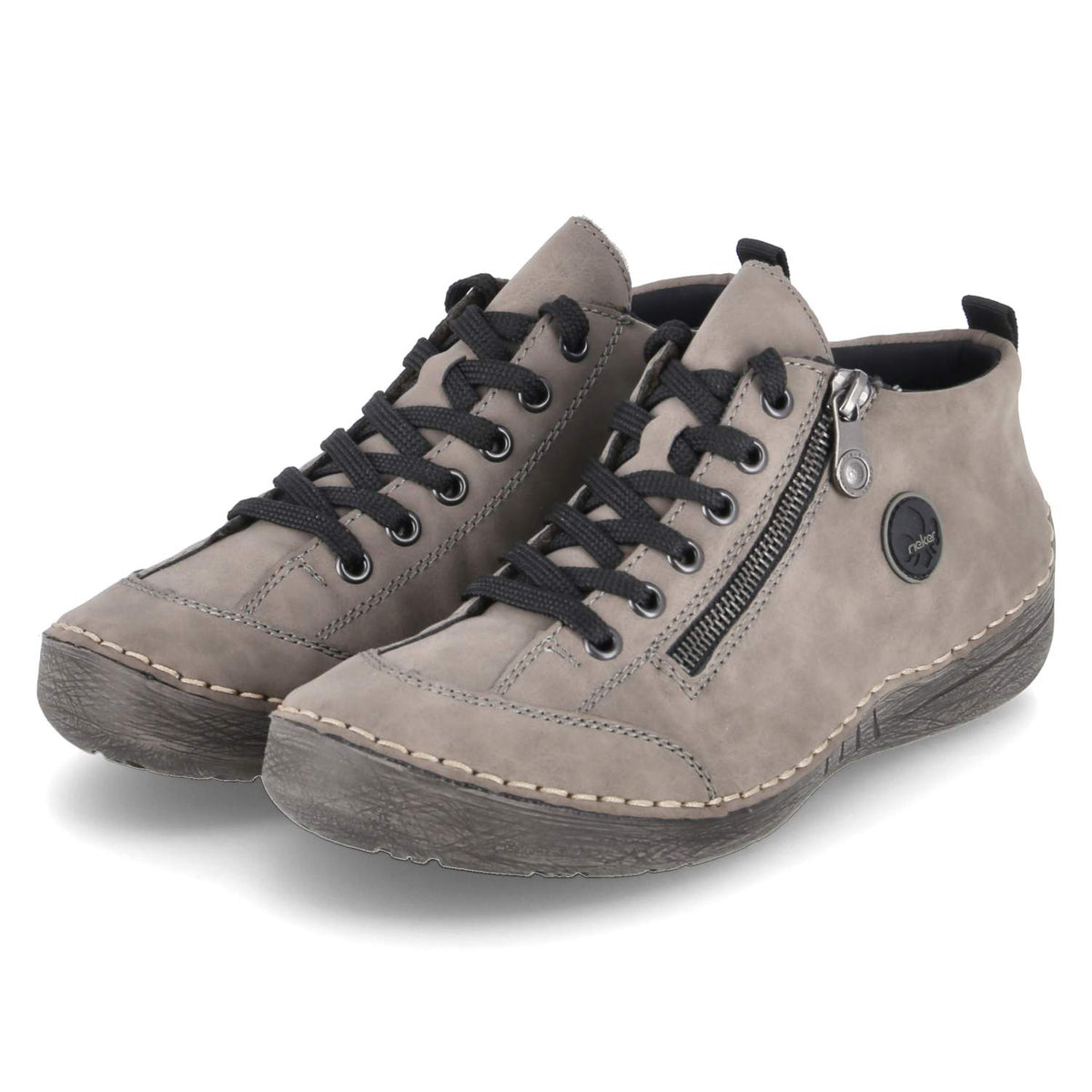 Halbschuhe Grau