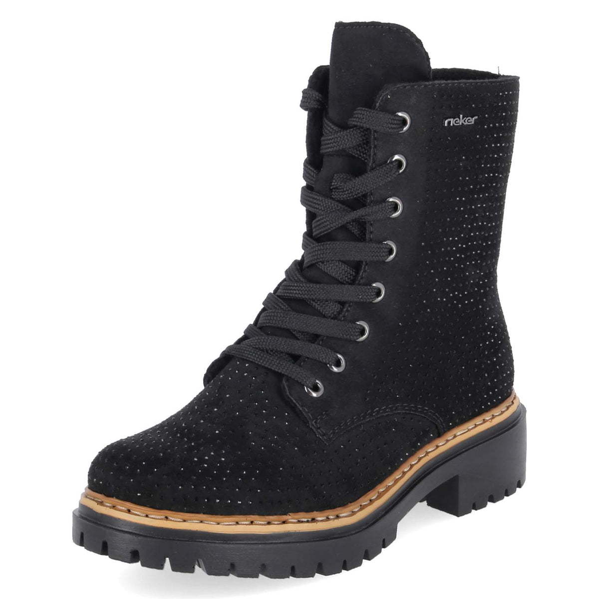 Schnürboots Schwarz